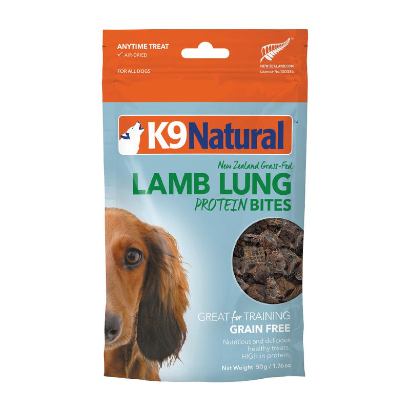 K9 Natural Lamb Lung Protein Bites Dog Treats 50g-Habitat Pet Supplies