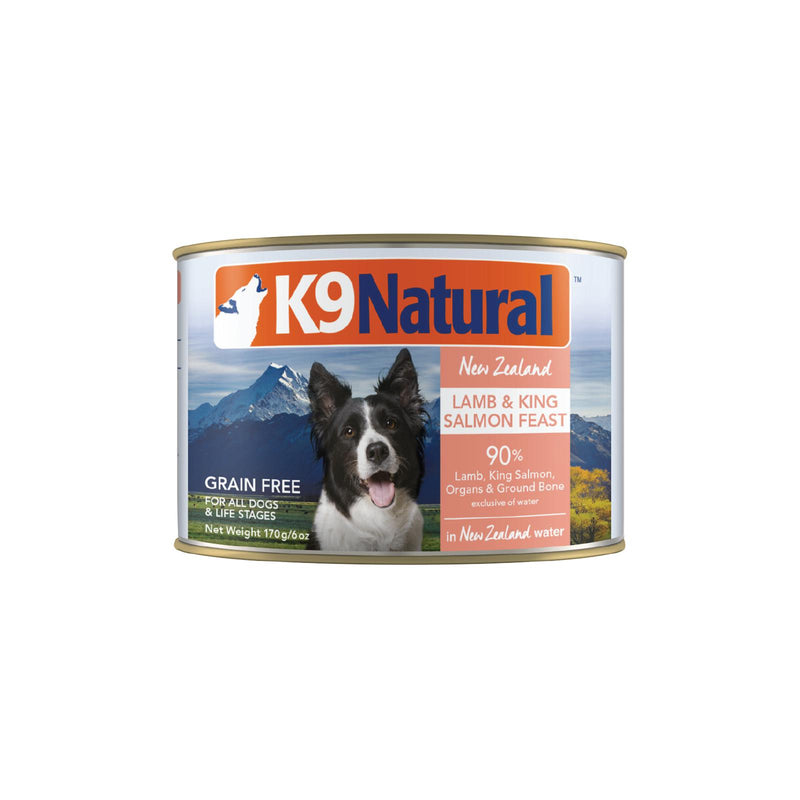 K9 Natural Lamb and King Salmon Feast Wet Dog Food 170g x 12-Habitat Pet Supplies