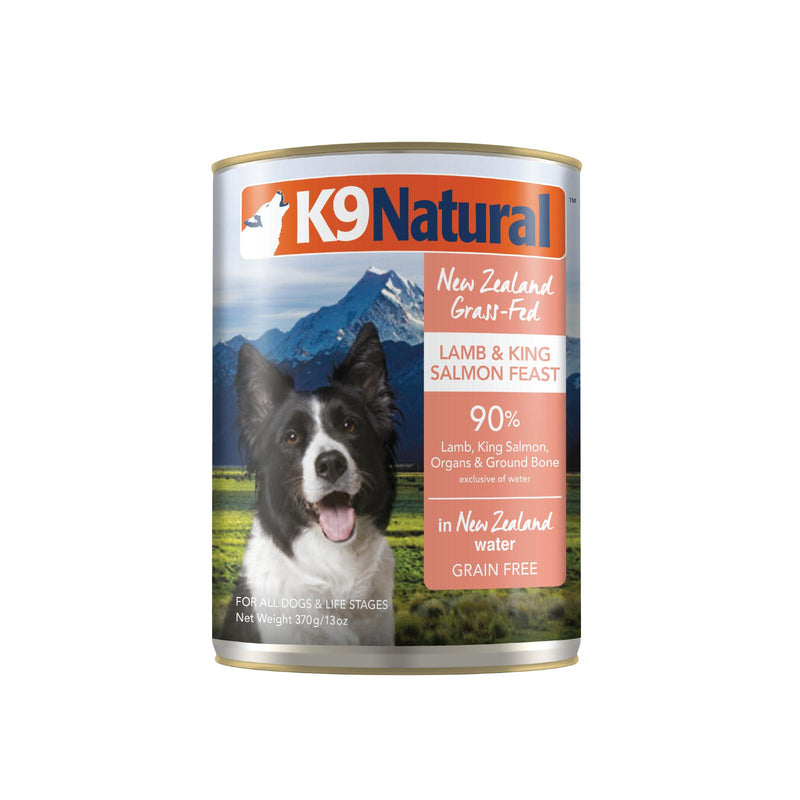 K9 Natural Lamb and King Salmon Feast Wet Dog Food 370g x 12-Habitat Pet Supplies