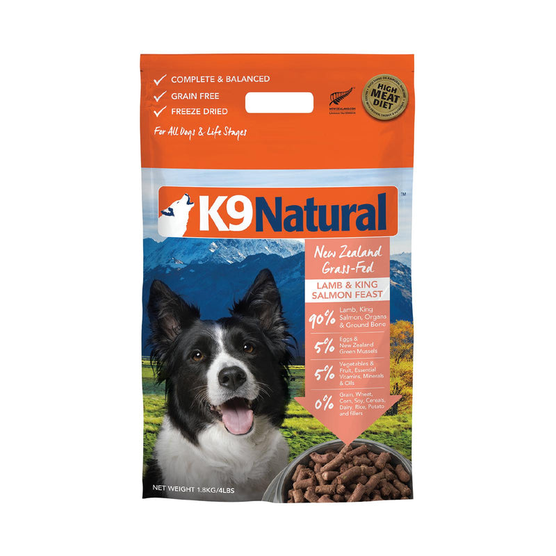 K9 Natural Lamb and King Salmon Freeze Dried Dog Food 1.8kg^^^-Habitat Pet Supplies
