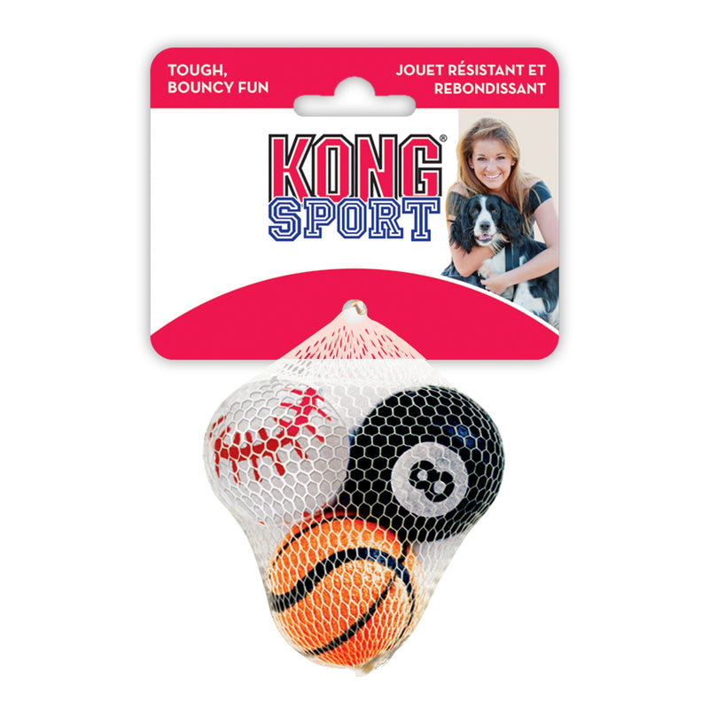 KONG Airdog Sport Balls Dog Toy Assorted 3 Pack Small-Habitat Pet Supplies