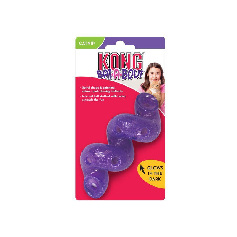 KONG Bat-A-Bout Spiral Cat Toy-Habitat Pet Supplies