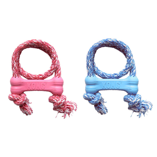 KONG Puppy Goodie Bone Dog Toy with Rope Extra Small