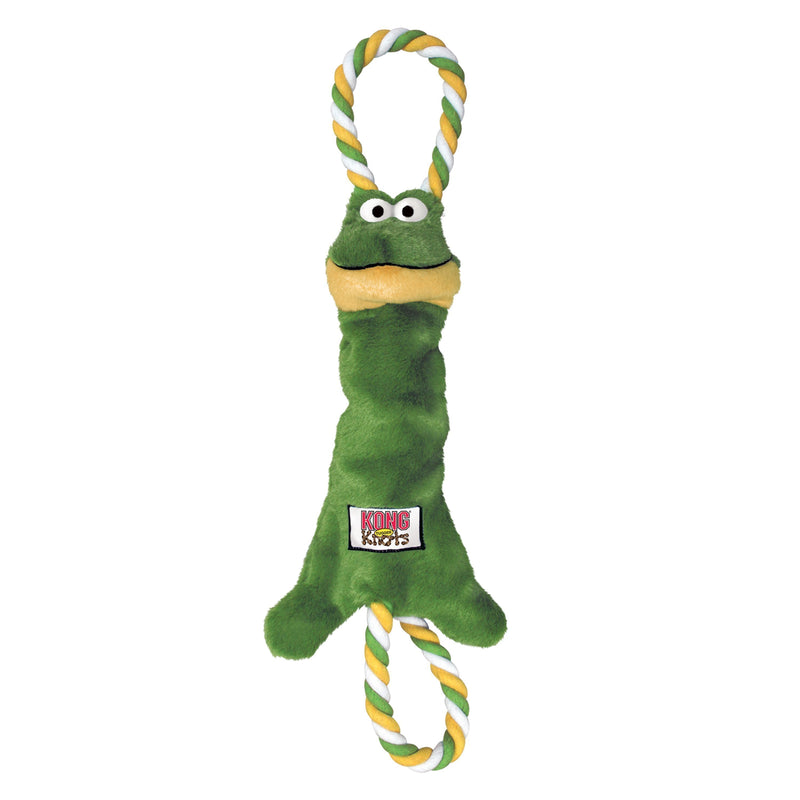 KONG Tugger Knots Frog Medium/Large Dog Toy-Habitat Pet Supplies