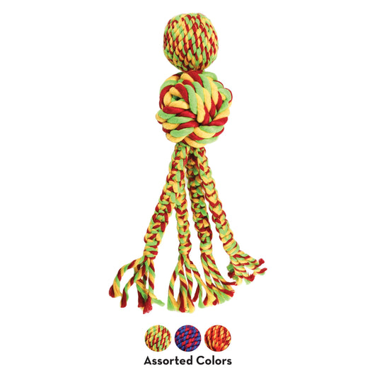 KONG Wubba Weaves With Rope Small Dog Toy