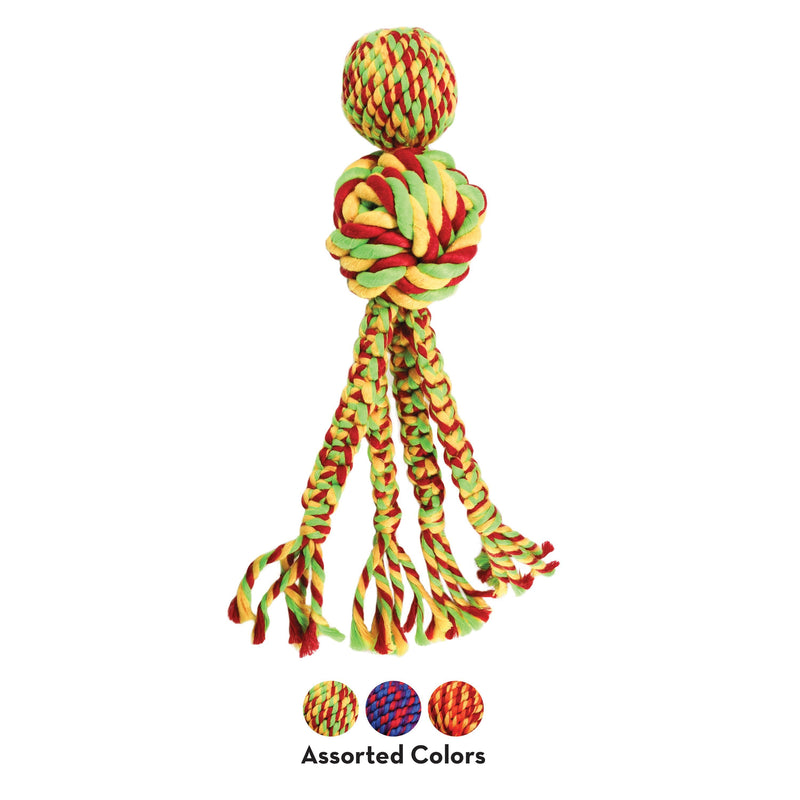 KONG Wubba Weaves With Rope Small Dog Toy-Habitat Pet Supplies