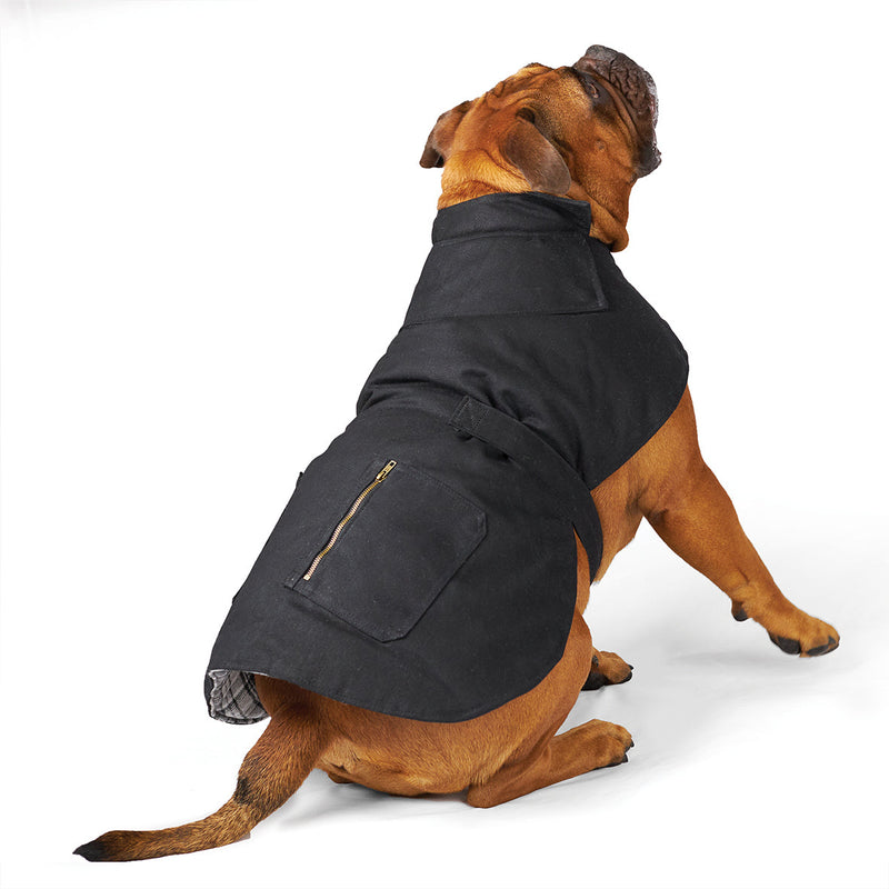 Kazoo Apparel Aussie Oilskin Dog Coat Black Large