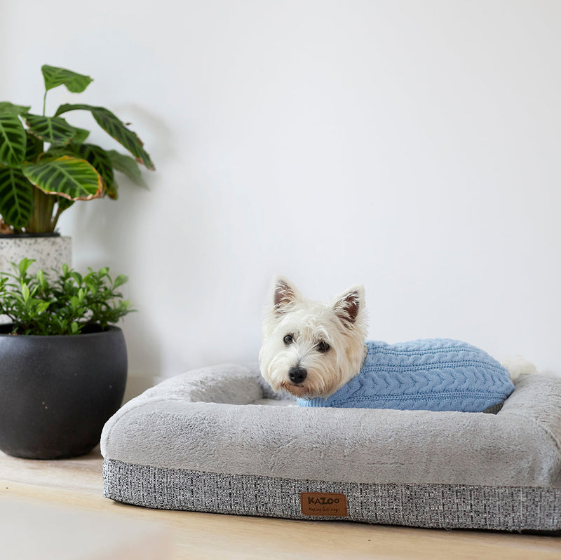Kazoo Apparel Cable Knit Dog Jumper Blue Medium*