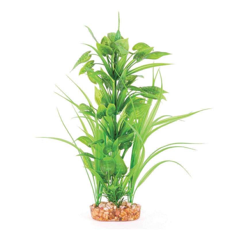 Kazoo Aquarium Artificial Plant Green with Thin Leaves and Spots Extra Large-Habitat Pet Supplies