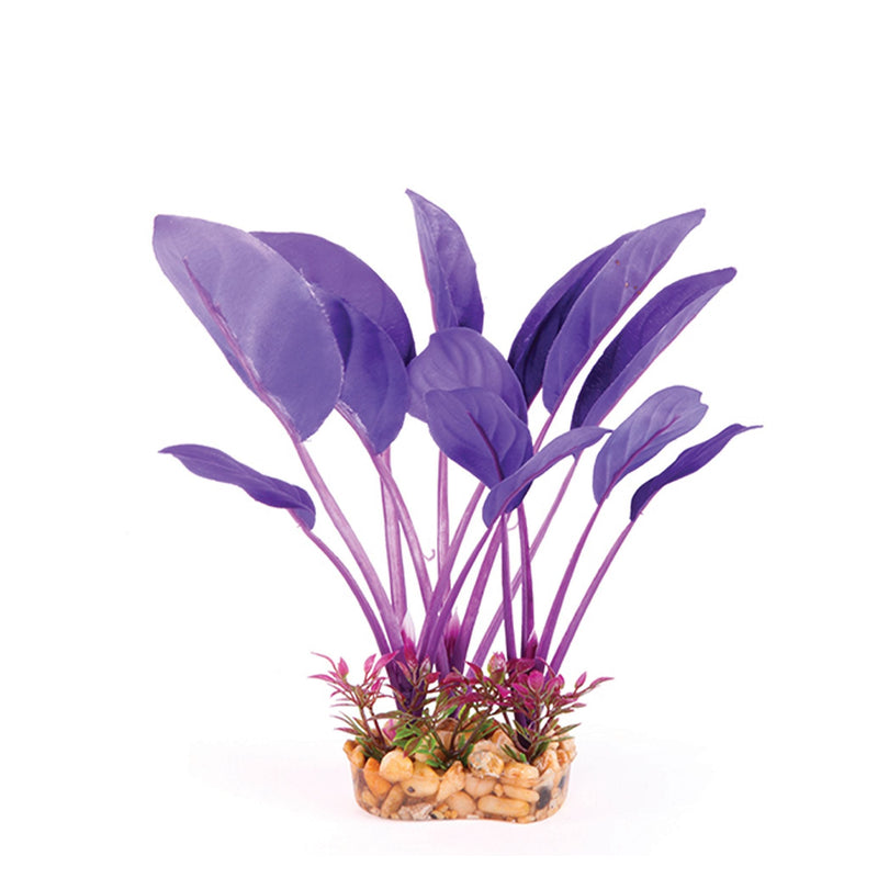 Kazoo Aquarium Artificial Plant Purple and Orange Silk with Thin Leaves Medium-Habitat Pet Supplies