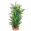 Kazoo Aquarium Artificial Plant with Thin Leaves and Purple Flowers Extra Large-Habitat Pet Supplies
