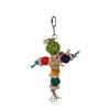 Kazoo Bird Toy Colourful Wicker Balls with Decoration Small-Habitat Pet Supplies