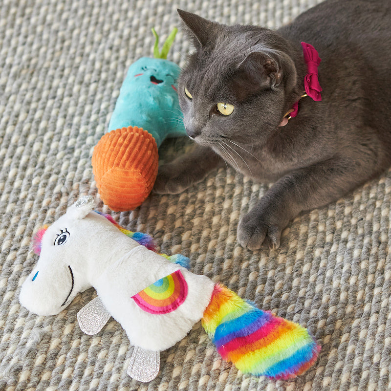 Kazoo Crinkle Unicorn Cat Toy