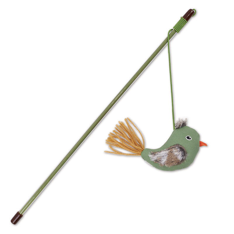 Kazoo Fantail Bird Eco-Friendly Wand Cat Toy-Habitat Pet Supplies