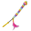 Kazoo Fluffy Rainbow Tail Wand Cat Toy-Habitat Pet Supplies