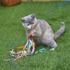 Kazoo Streamer Fish Wand Cat Toy-Habitat Pet Supplies