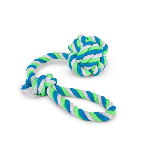 Kazoo Twisted Rope Sling Knot Ball Large Dog Toy ^._.^