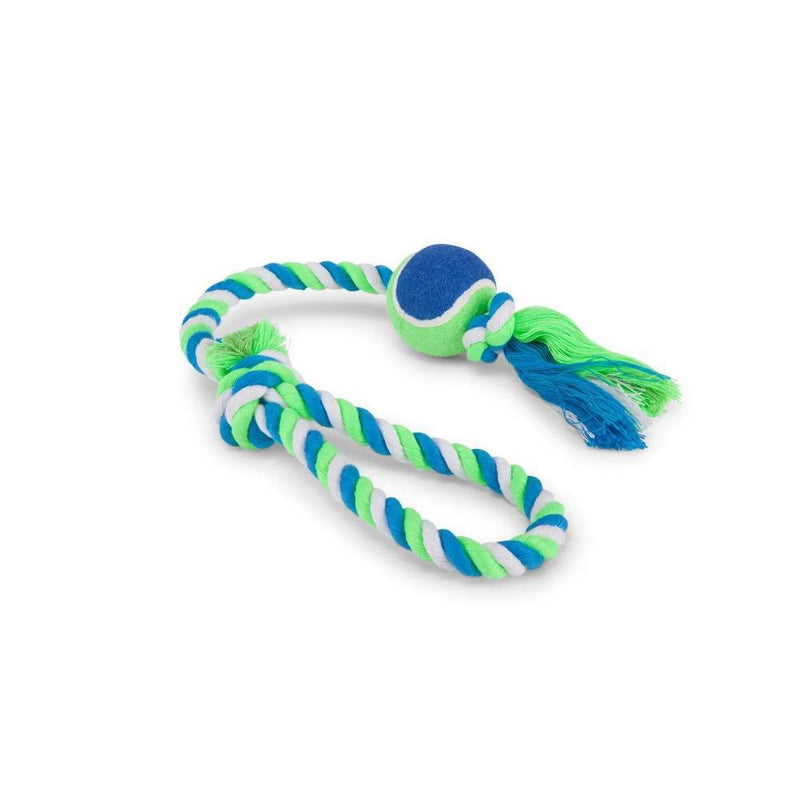 Kazoo Twisted Rope Sling Tennis Ball Large Dog Toy (+_+)-Habitat Pet Supplies
