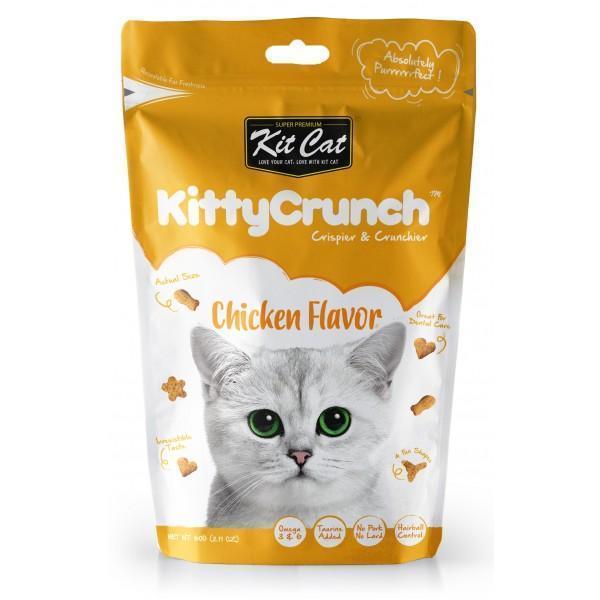 Kit Cat Kitty Crunch Chicken Cat Treats 60g (+_+)-Habitat Pet Supplies