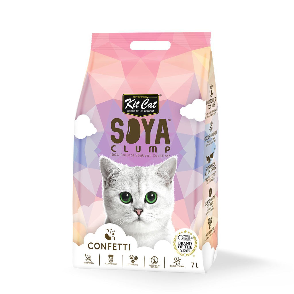 Kit Cat Soya Clump Confetti Cat Litter 7L-Habitat Pet Supplies