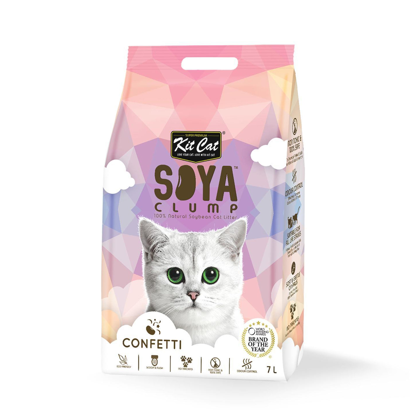 Kit Cat Soya Clump Confetti Cat Litter 7L Habitat Pet Supplies