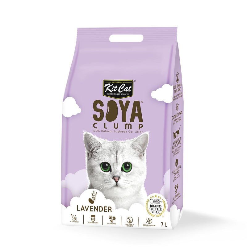 Kit Cat Soya Clump Lavender Cat Litter 7L-Habitat Pet Supplies