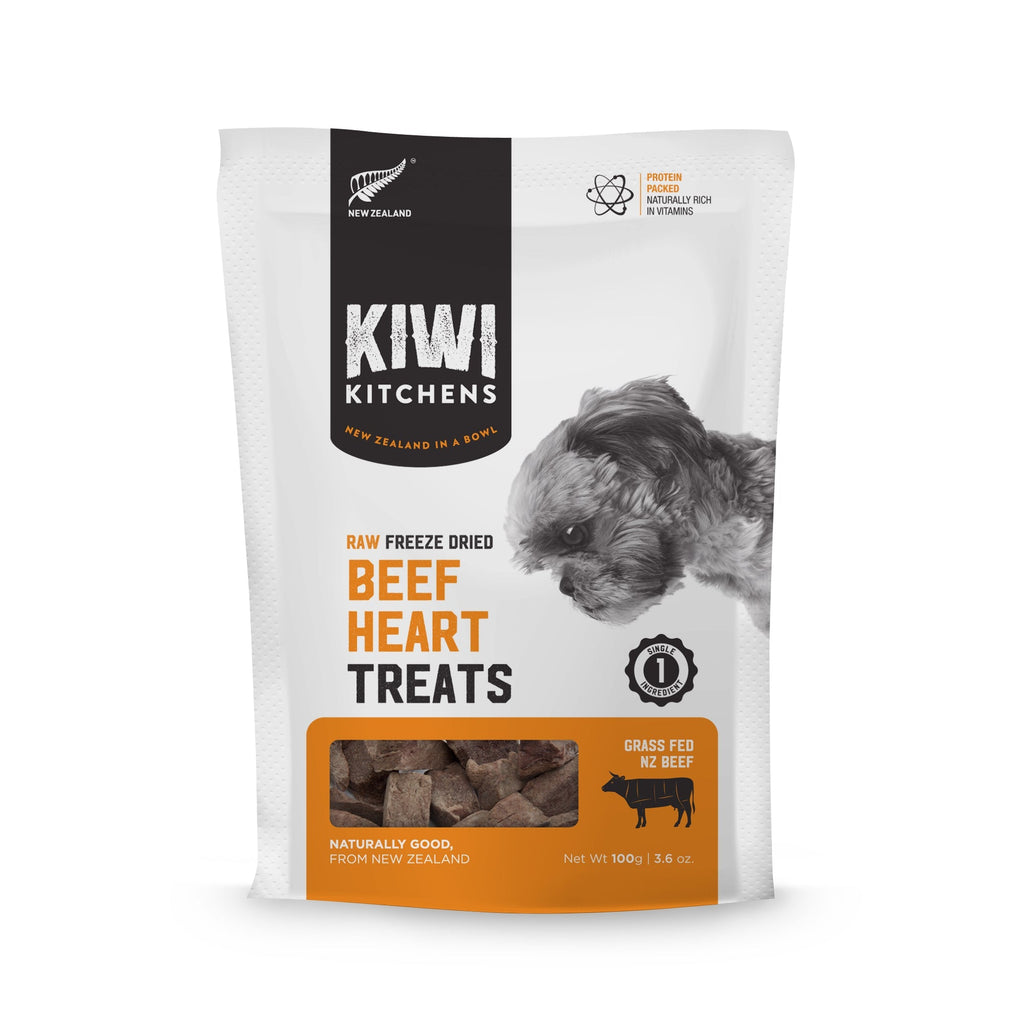 Kiwi Kitchens Beef Heart Freeze Dried Dog Treats 100g-Habitat Pet Supplies