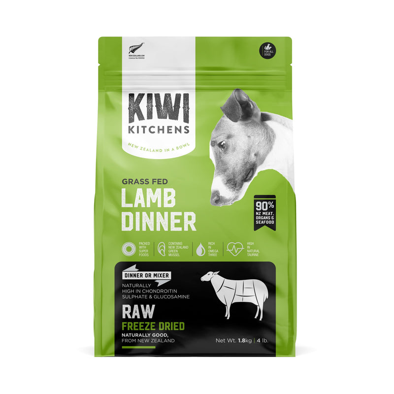 Kiwi Kitchens Lamb Dinner Freeze Dried Dog Food 1.8kg-Habitat Pet Supplies