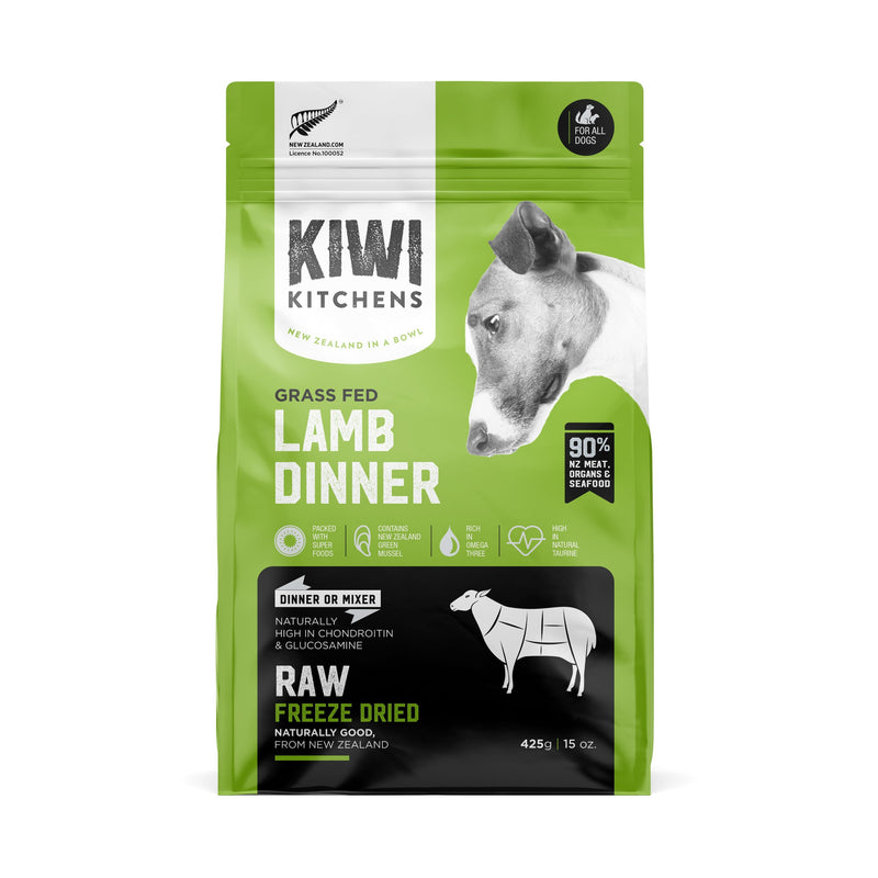 Kiwi Kitchens Lamb Dinner Freeze Dried Dog Food 425g-Habitat Pet Supplies