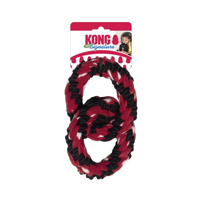 KONG Signature Rope Double Ring Tug Dog Toy-Habitat Pet Supplies