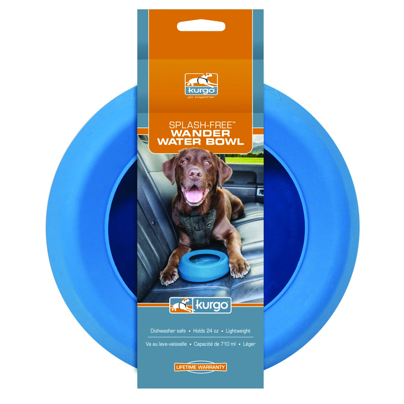 Kurgo Wander Dog Splash Free Travel Water Bowl