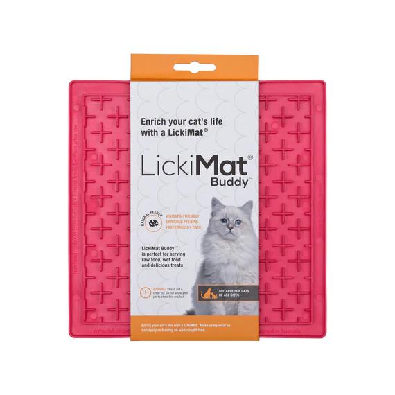 LickiMat Buddy Slow Feeder Mat for Cats Pink***-Habitat Pet Supplies