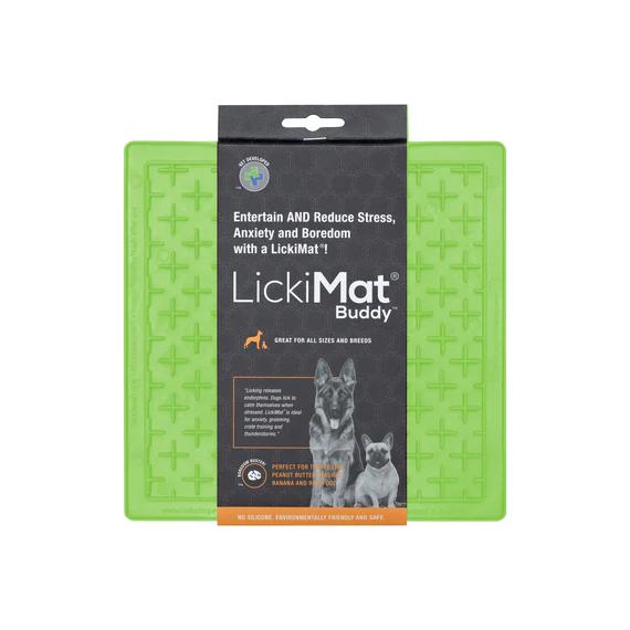 LickiMat Buddy Slow Feeder Mat for Dogs Green-Habitat Pet Supplies