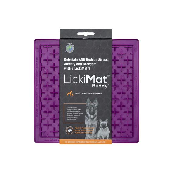 LickiMat Buddy Slow Feeder Mat for Dogs Purple-Habitat Pet Supplies