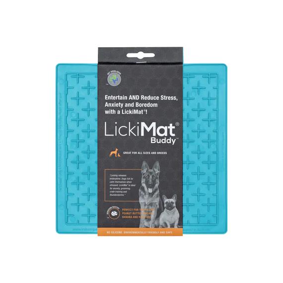 LickiMat Buddy Slow Feeder Mat for Dogs Turquoise-Habitat Pet Supplies