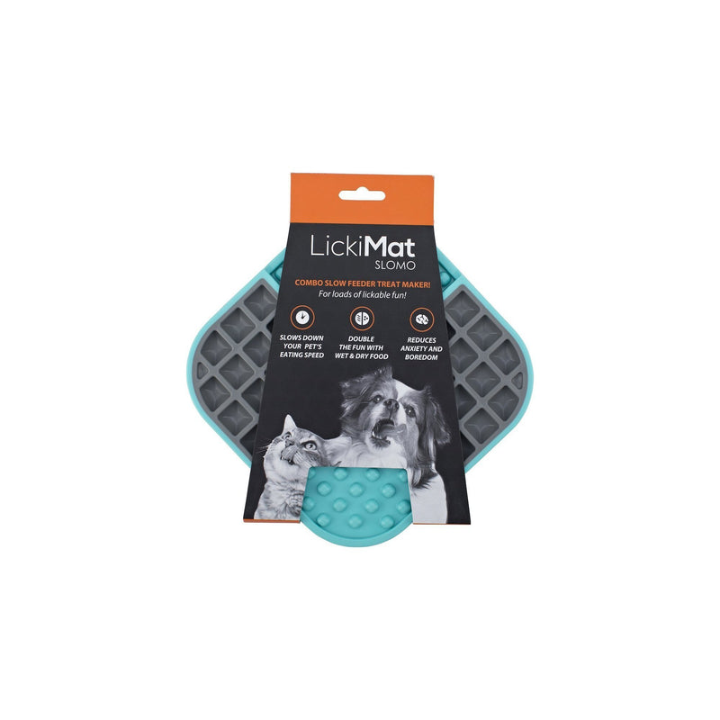 LickiMat Slomo Slow Feeder Mat for Dogs Turquoise