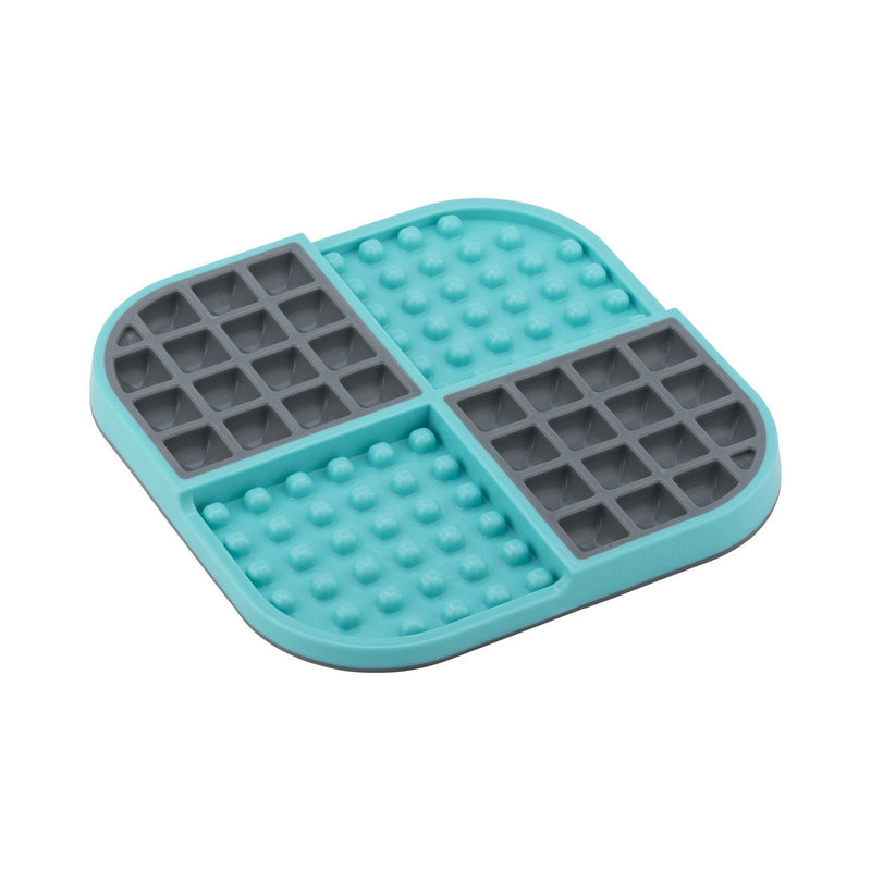 LickiMat Slomo Slow Feeder Mat for Dogs Turquoise-Habitat Pet Supplies