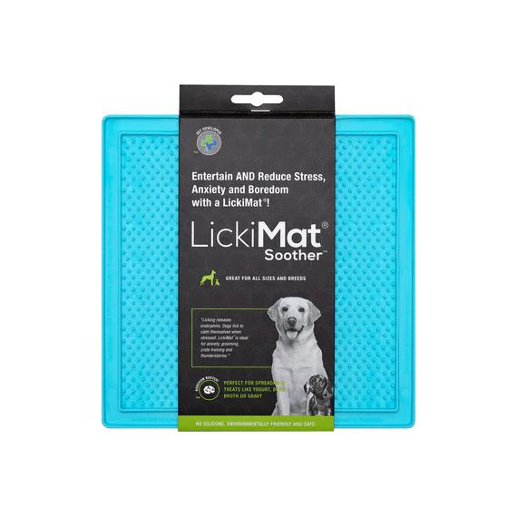 LickiMat Soother Slow Feeder Mat for Dogs Turquoise-Habitat Pet Supplies
