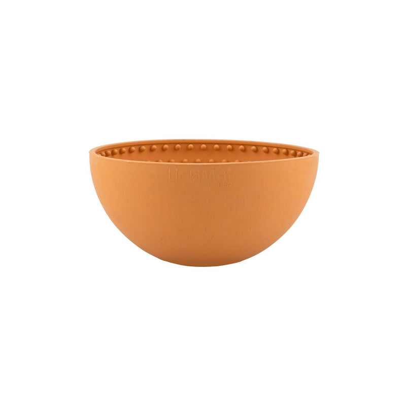 LickiMat Wobble Slow Feeder Dog Bowl Orange
