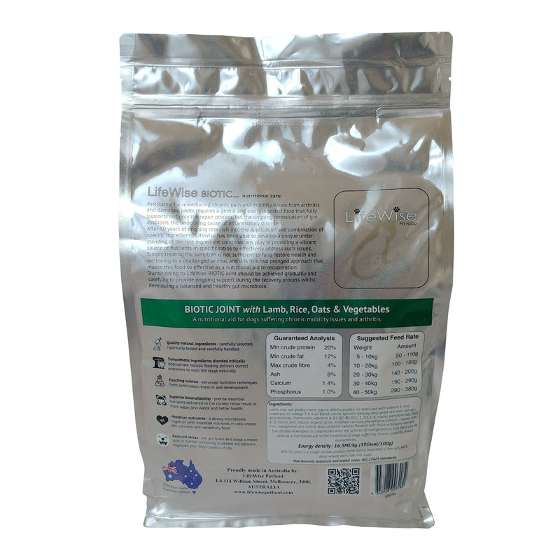 LifeWise Biotic Joint Support with Lamb Dry Dog Food 13kg
