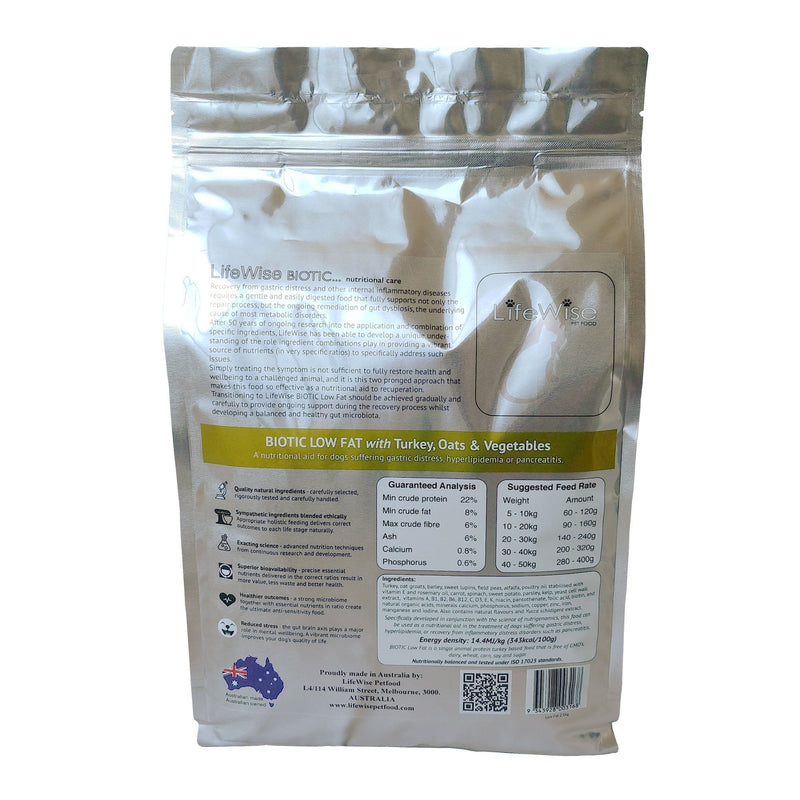 LifeWise Biotic Low Fat with Turkey Dry Dog Food 2.5kg