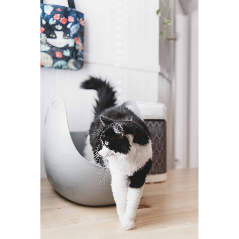 LitterLocker Cat Litter Box with Scoop Grey