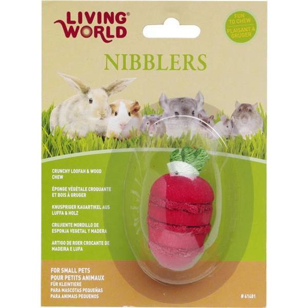 Living World Nibblers Wood and Loofah Strawberry Small Animal Chew-Habitat Pet Supplies