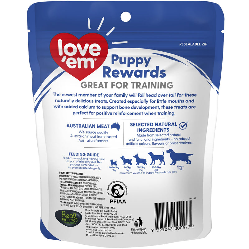 Love Em Liver Puppy Rewards Dog Treats 200g