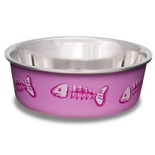 Loving Pets Bella Cat Bowl Pink Fish Extra Small