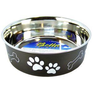 Loving Pets Bella Bowls Hondenvoerbak – Roestvrij Staal, Antislip, Vaatwasbestendig, Large, Espressobruin, Voor Water En Voer