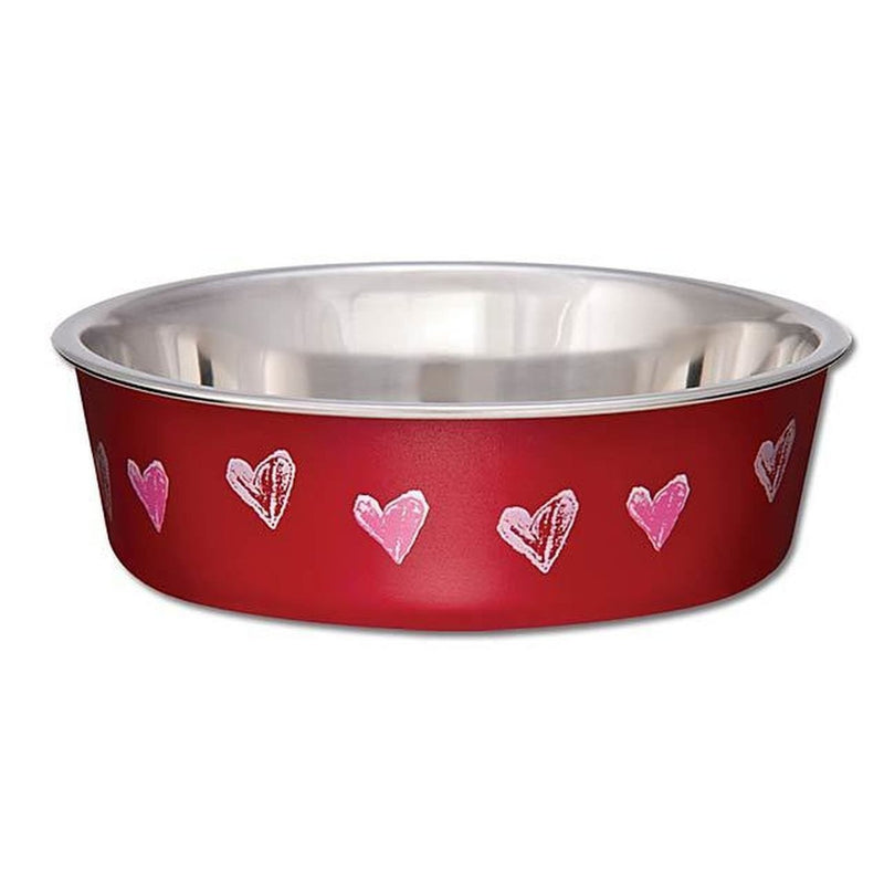 Loving Pets Bella Dog Bowl Valentine Small (+_+)-Habitat Pet Supplies