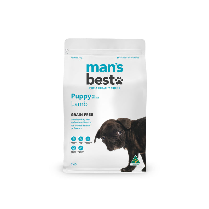 Mans Best Puppy Premium Grain Free Lamb Dry Food 2kg-Habitat Pet Supplies