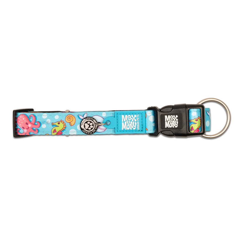 Max & Molly Blue Ocean Smart ID Dog Collar Small***