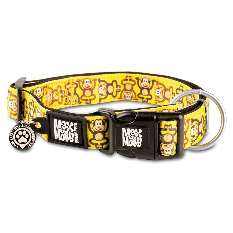 Max & Molly Monkey Maniac Smart ID Dog Collar Large-Habitat Pet Supplies